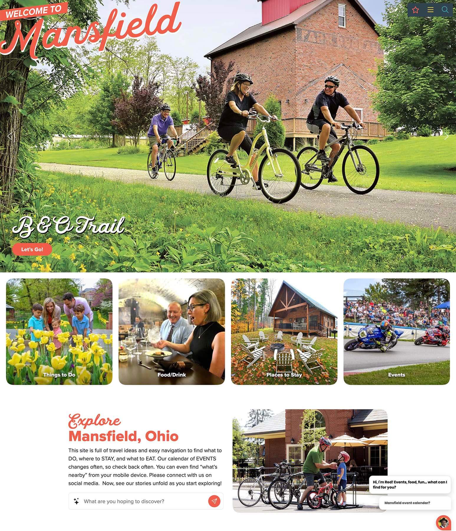 Destination Mansfield Website